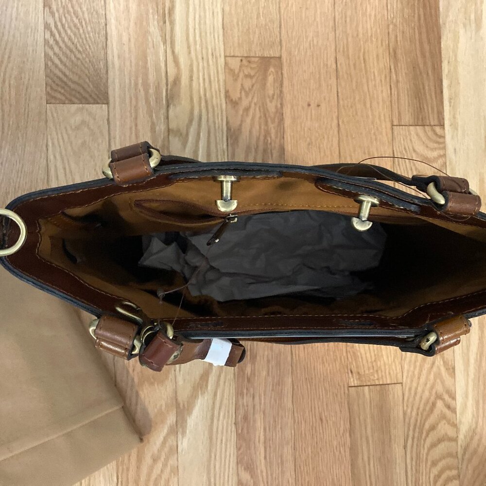 Patricia Nash Brown Leather Tote Bag - Picture 5 of 9